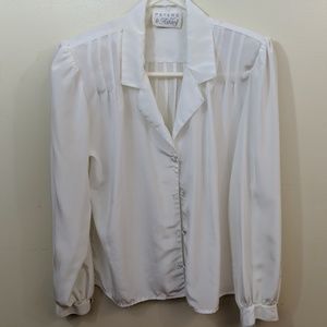 Peters and Ashley white silk blouse